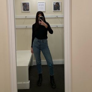 Madewell Classic Straight Jeans.  11” rise size 24